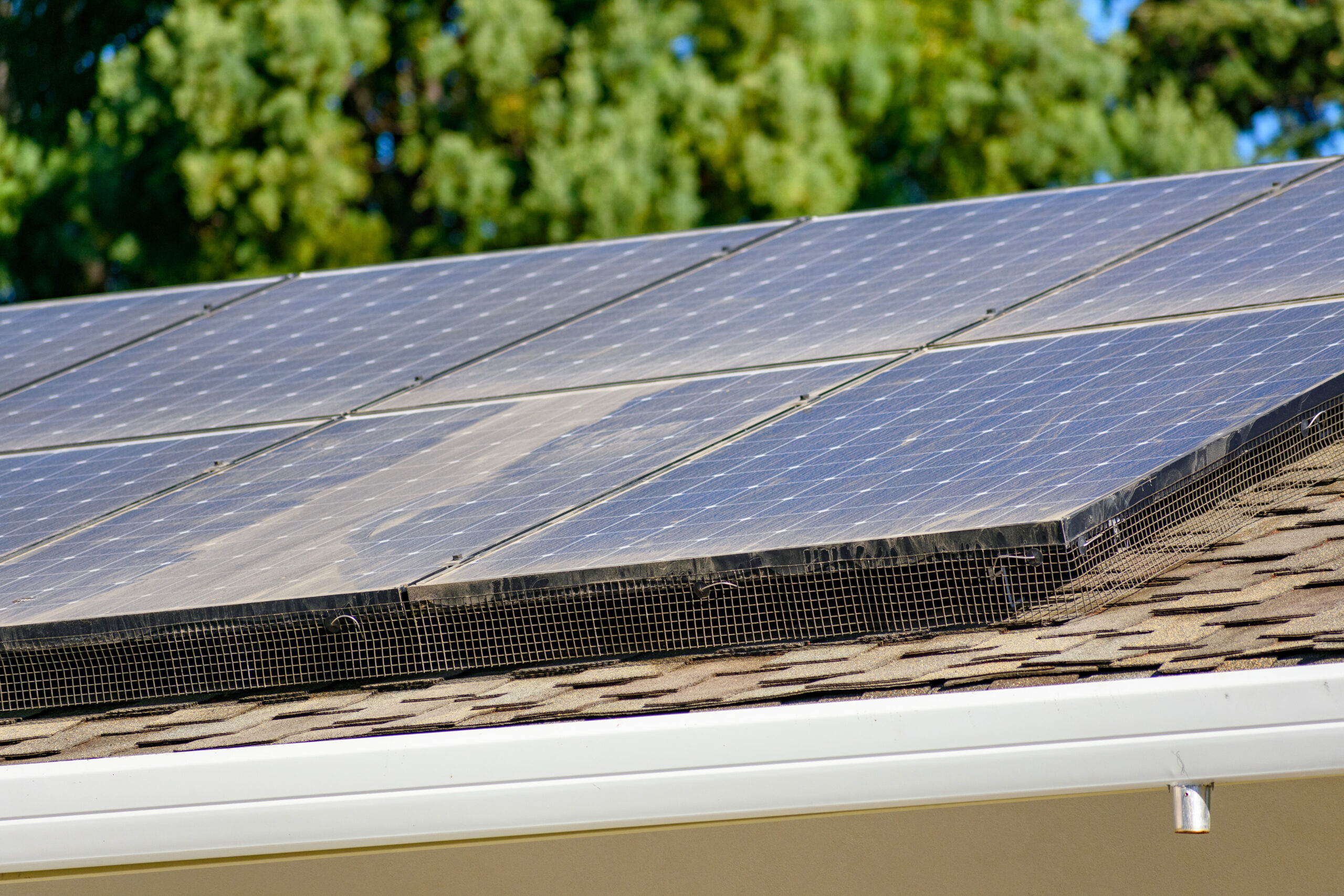 Protected solar installation
